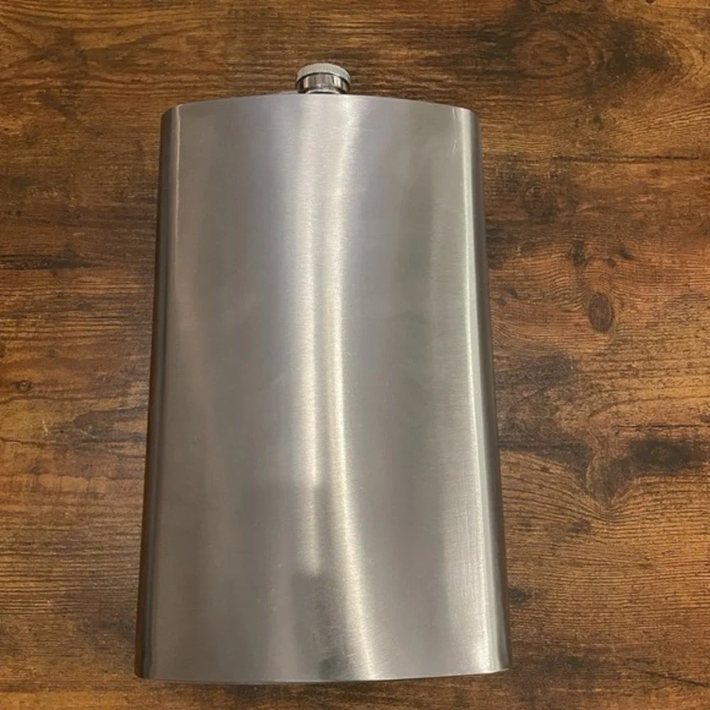 ✅ 64 oz Stainless Steel Hip Flask Jumbo Giant Oversized Liquor Canteen #️⃣0247